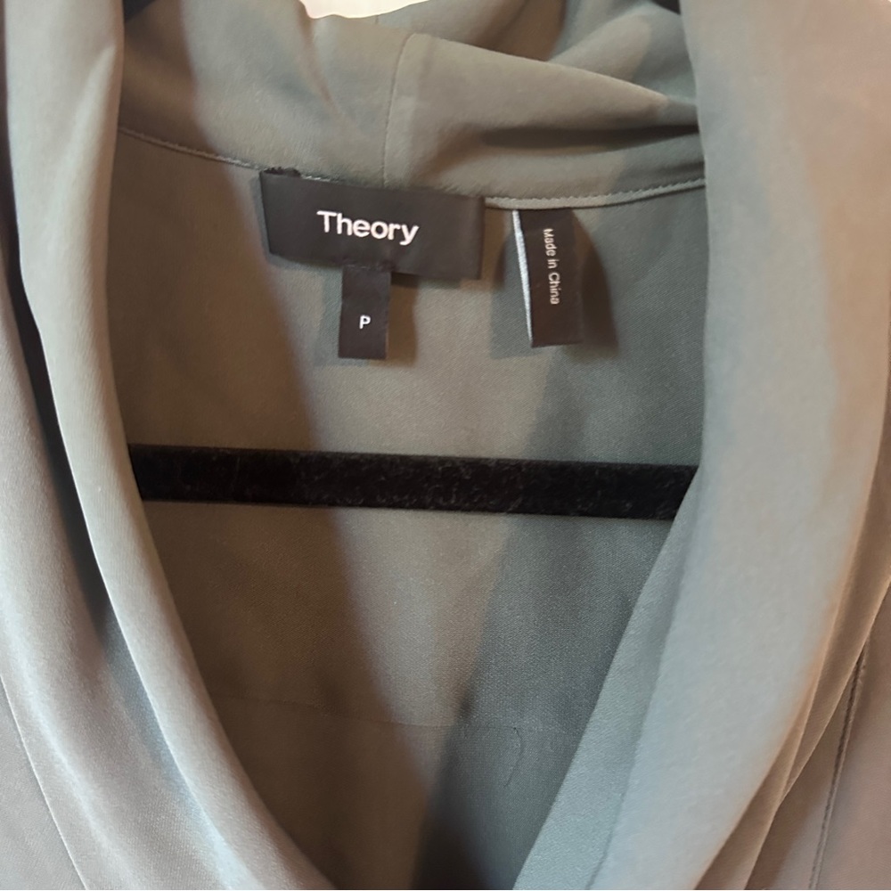 Theory blouse muted green size P